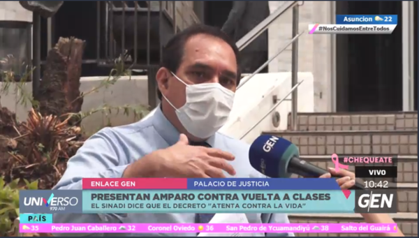 HOY / Presentan amparo contra vuelta a clases, el SINADI dice que el decreto “Atenta contra la vida”
