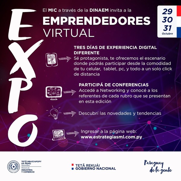 Expo Emprendedores Virtual busca promocionar a empresas paraguayas y extranjeras | .::Agencia IP::.