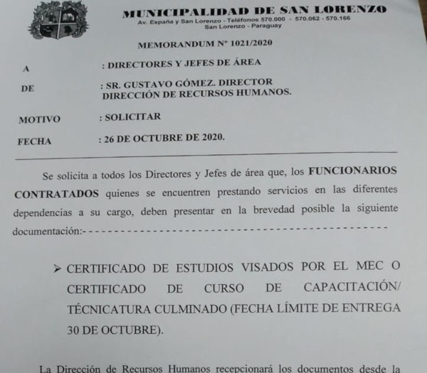 Funcionarios preocupados