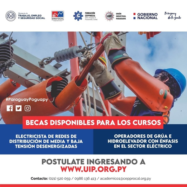 125 becas disponibles para cursos de formación en el Sector Eléctrico en la SINAFOCAL