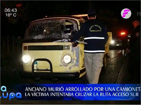 Conductor atropella y mata a un peatón sobre Acceso Sur