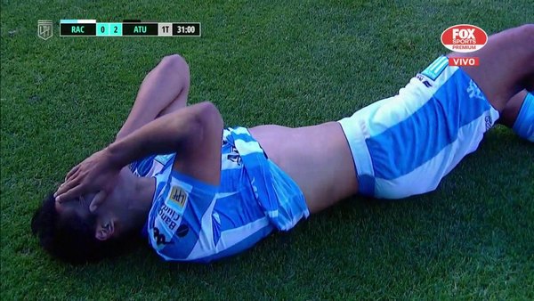 Melgarejo sale lesionado en Racing y hay alarma para Berizzo