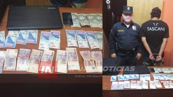 POLICÍA RECUPERA OBJETOS HURTADOS Y DETIENEN A SUPUESTO AUTOR
