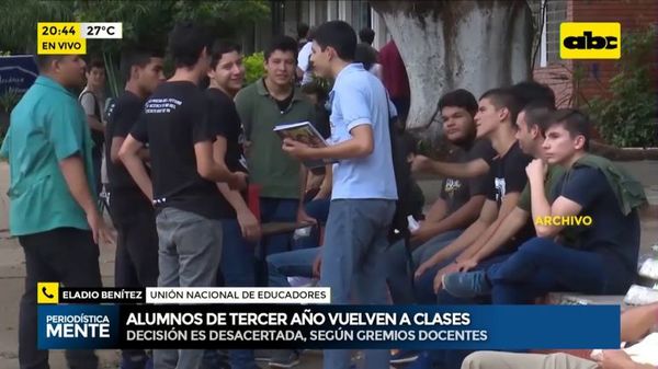 Gremio de docentes recomienda a alumnos quedarse en sus casas - Periodísticamente - ABC Color