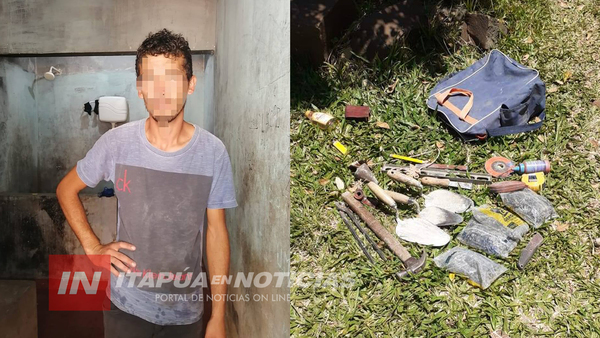 HOMBRE HURTÓ HERRAMIENTAS DE ALBAÑILERÍA Y FUE APREHENDIDO POR LA POLICÍA