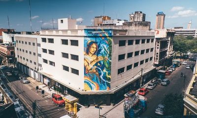 Un mural artístico para el barrio Silvio Pettirossi