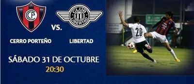 Cerro Porteño y Libertad, en electrizante choque de candidatos
