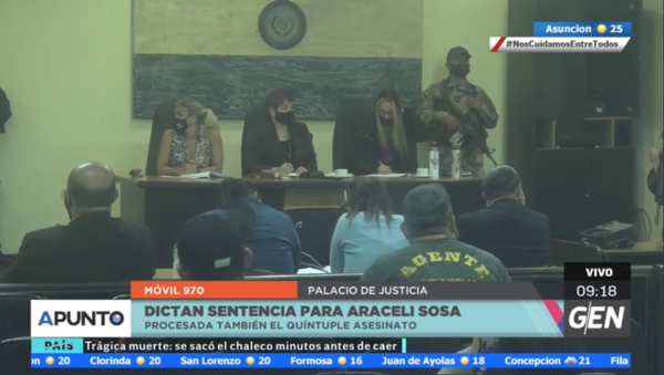 HOY / Araceli Sosa fue absuelta de culpa y pena, en el marco del juicio contra Bruno Marabel por el quíntuple homicidio