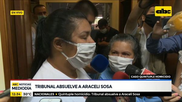 Tribunal absuelve a Araceli Sosa en el caso del Quíntuple Homicidio - ABC Noticias - ABC Color