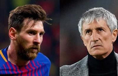 Quique Setién habló de lo difícil que es dirigir a Messi y lo comparó con Michael Jordan - C9N