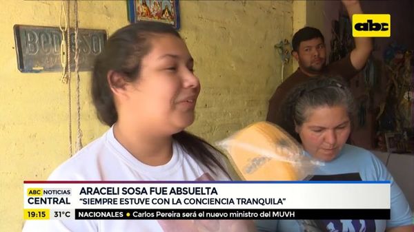Araceli Sosa dice que siempre estuvo con la conciencia tranquila - ABC Noticias - ABC Color