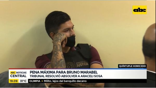Quíntuple asesinato: Pena máxima para Bruno Marabel - ABC Noticias - ABC Color