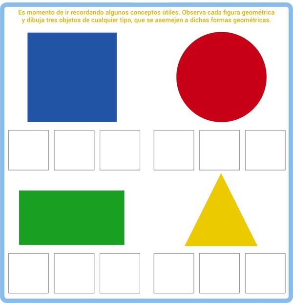 Asociamos figuras geométricas - Escolar - ABC Color