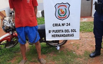 Apresan a presunto ladrón y recuperan moto robada