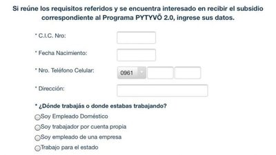 Pytyvõ 2.0: Circulan falsos formularios de preinscripción | Noticias Paraguay