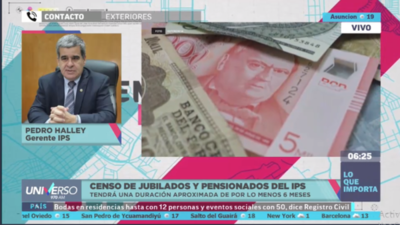 HOY / Pedro Halley, gerente de Prestaciones Económicas del IPS, sobre el censo de jubilados y pensionados del IPS