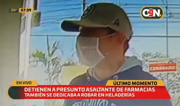 Detienen a sospechoso de asaltar farmacias en Asunción y Central