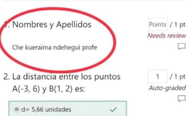 “Che kuerai nde hegui profe”: alumnos hacen bromas en examen online - Noticiero Paraguay