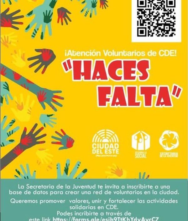 Lanzan campaña «Haces Falta» para voluntarios