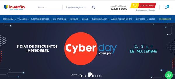 Inverfin presenta cifras positivas en el Cyber Day en su novedosa Tienda Online