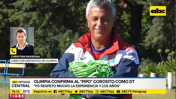 Olimpia confirma a “Pipo” Gorosito como DT - ABC Noticias - ABC Color