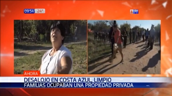 250 familias abandonan propiedad ocupada en Limpio