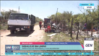 HOY / Se realiza sin inconvenientes el desalojo en el asentamiento Ykua Ita en Limpio