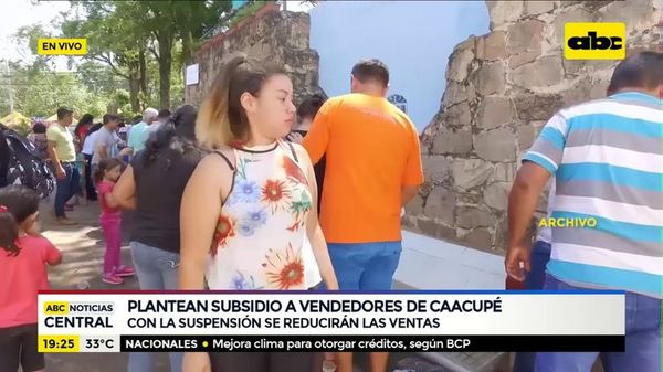 Plantean subsidio a vendedores de Caacupé - ABC Noticias - ABC Color