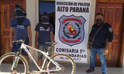 Dos jóvenes aprehendidos por hurto de una bicicleta en Hernandarias – Diario TNPRESS