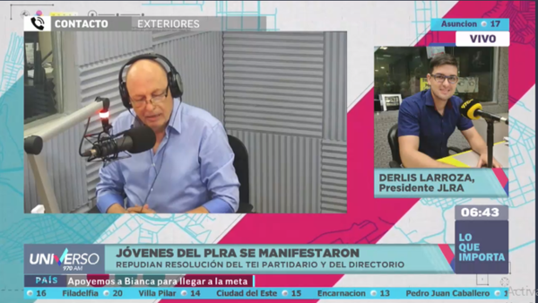 HOY / Jóvenes del PLRA se manifestaron, repudian resolución del TEI Partidario y del directorio