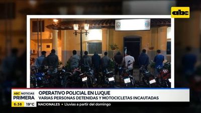 Detenidos y motocicletas incautadas tras carreras clandestinas en Luque - ABC Noticias - ABC Color