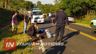 SAN PEDRO DEL PNÁ: CAMIONETA MUNICIPAL INVOLUCRADA EN ACCIDENTE DE TRÁNSITO