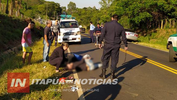SAN PEDRO DEL PNÁ: CAMIONETA MUNICIPAL INVOLUCRADA EN ACCIDENTE DE TRÁNSITO
