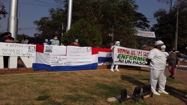 Funcionarios de IPS se movilizan contra recorte de presupuesto de 2021