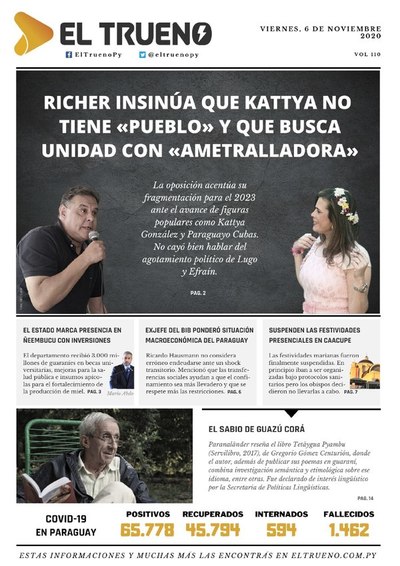 E-paper 06 de Noviembre 2020 - El Trueno