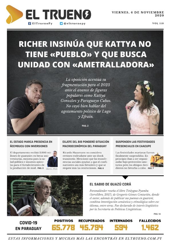 E-paper 06 de Noviembre 2020 - El Trueno