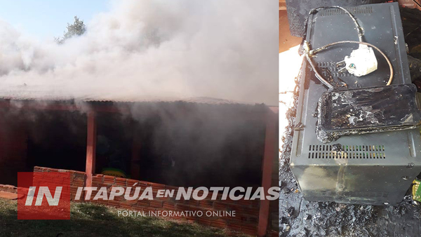 INCENDIO EN VIVIENDA DEL B° VARANA DE ITAPÚA POTY