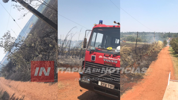 AHORA: INCENDIO DE PLANTACIÓN DE SOJA EN TOMAS R. PEREIRA.