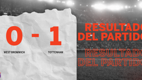 Por la mínima diferencia, Tottenham se quedó con la victoria ante West Bromwich en el estadio The Hawthorns