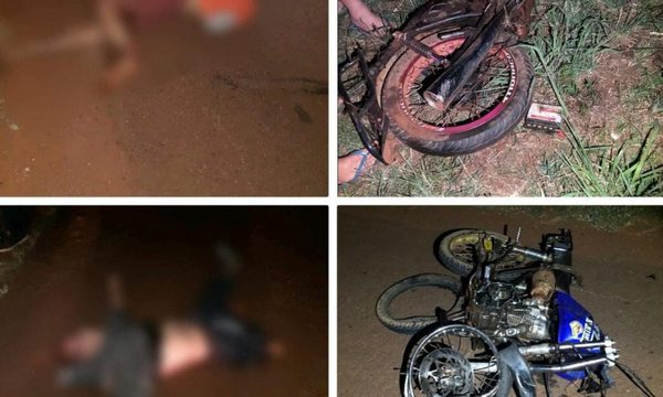 Dos jóvenes mueren tras choque frontal de motocicletas