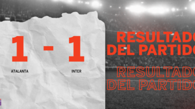 Atalanta e Inter se repartieron los puntos en un 1 a 1