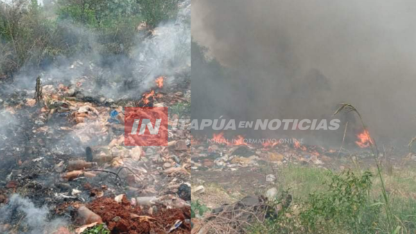 INCENDIO DE GRAN MAGNITUD EN VERTEDERO DE NATALIO.