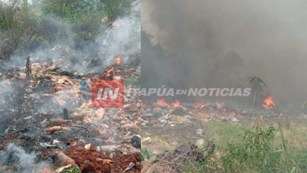 INCENDIO DE GRAN MAGNITUD EN VERTEDERO DE NATALIO. 