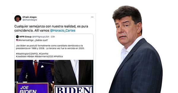 La Nación / Efraín se comparó con Biden y generó nueva burla en las redes
