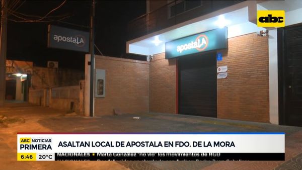 Asaltan local de Apostala en Fernando de la Mora - ABC Noticias - ABC Color