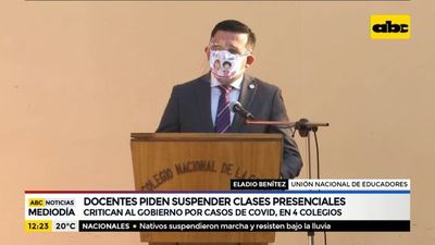 Docentes piden suspender clases presenciales - ABC Noticias - ABC Color