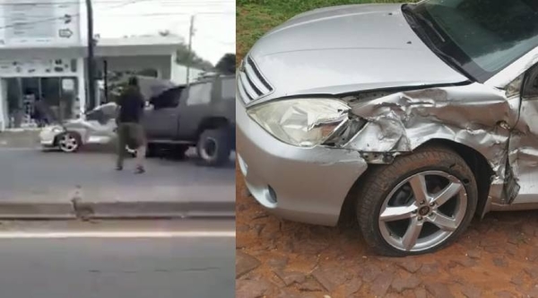 HOY / VIDEO | Ebrio al volante: conductor chocó a dos vehículos sobre Acceso Sur y luego intentó huir