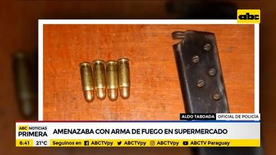 Detenido por amenazar con arma de fuego en un supermercado - ABC Noticias - ABC Color