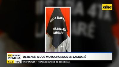 Detienen a dos motochorros en Lambaré - ABC Noticias - ABC Color