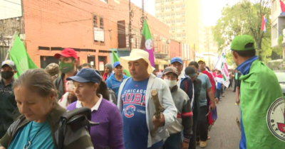 Segundo día de marcha campesina por microcentro asunceno